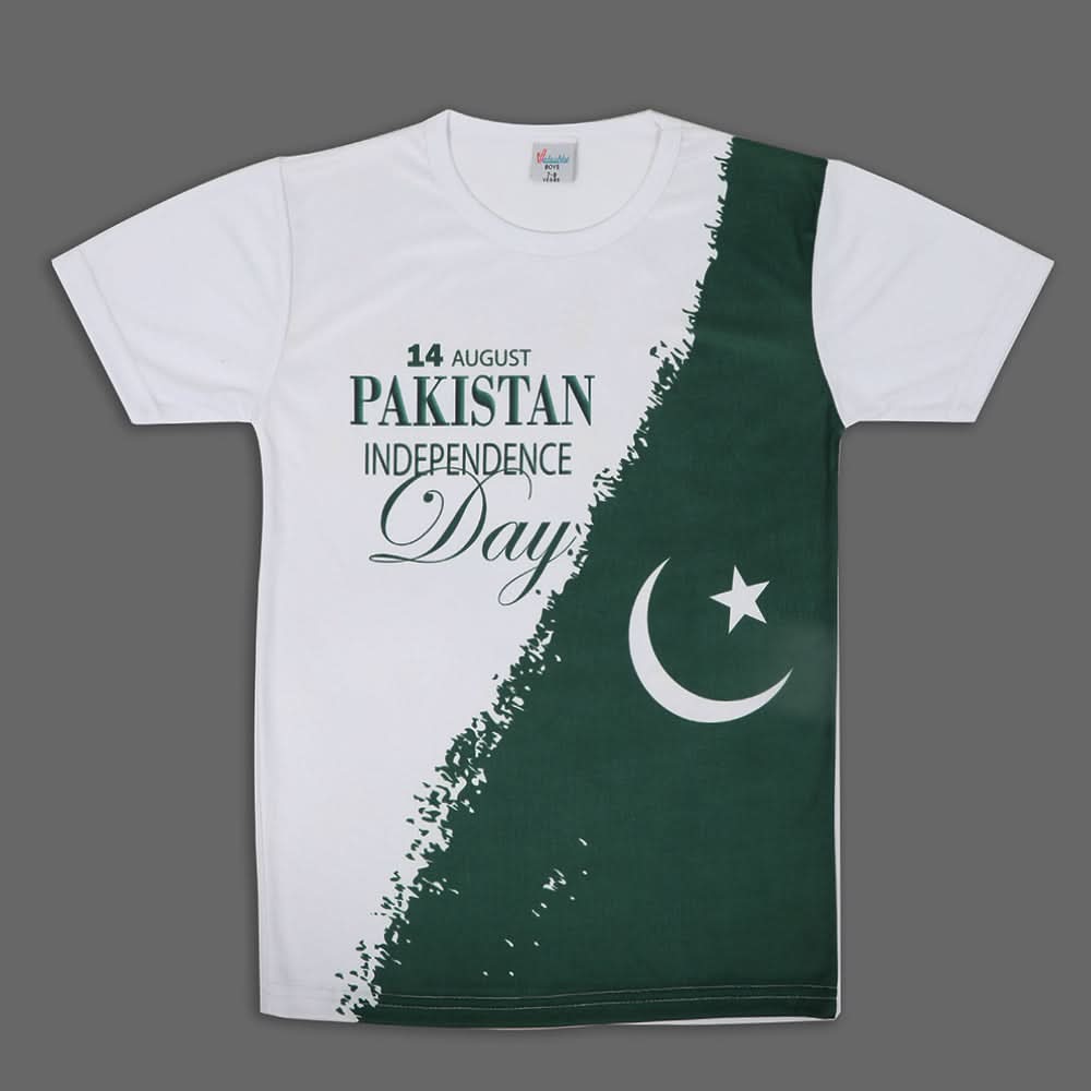 Boys Half Sleeves Azadi T-shirt - Green, Boys T-Shirts, Chase Value, Chase Value