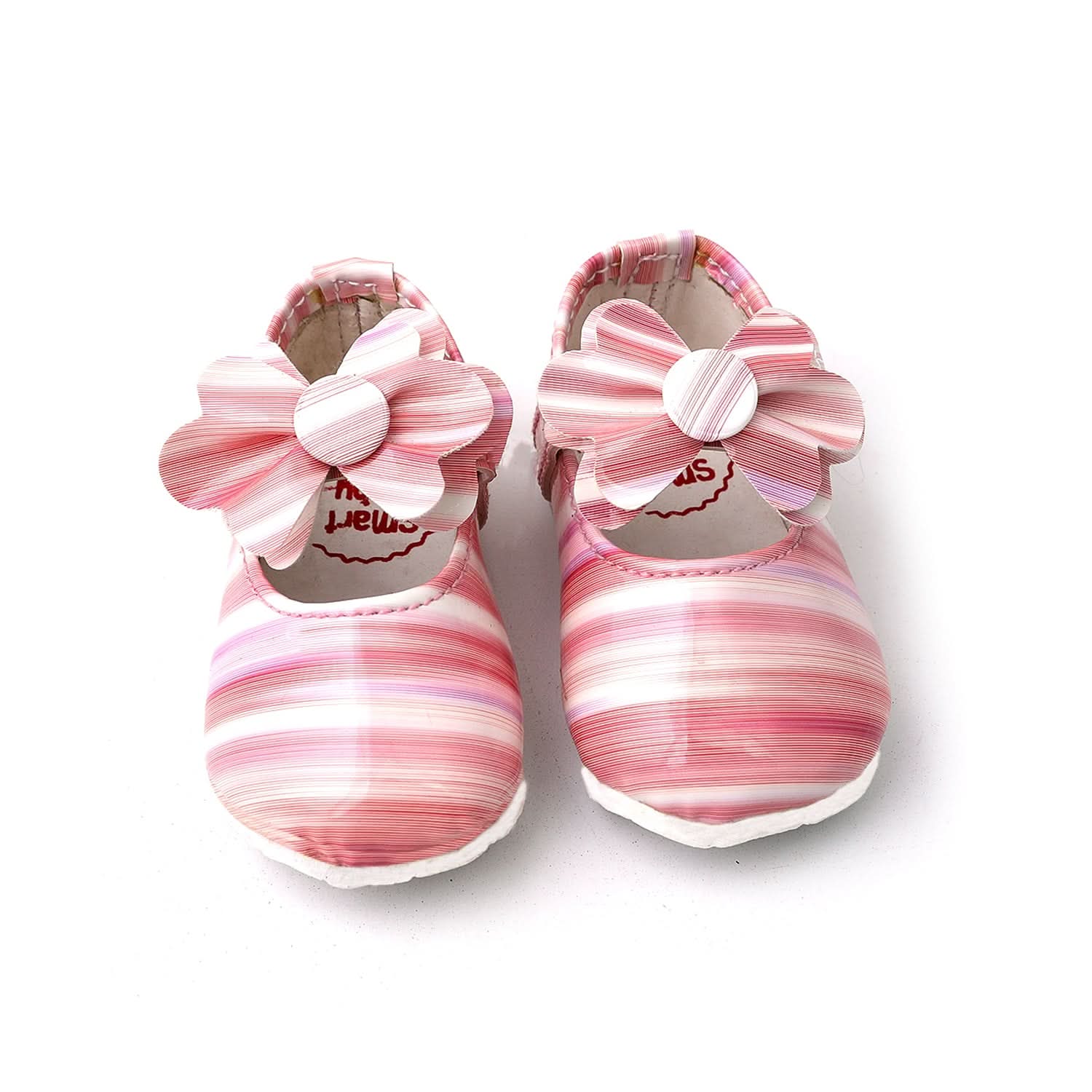 Newborn Girls Pumpy Multi Tie - Peach, Newborn Caps, Shoes & Socks, Chase Value, Chase Value