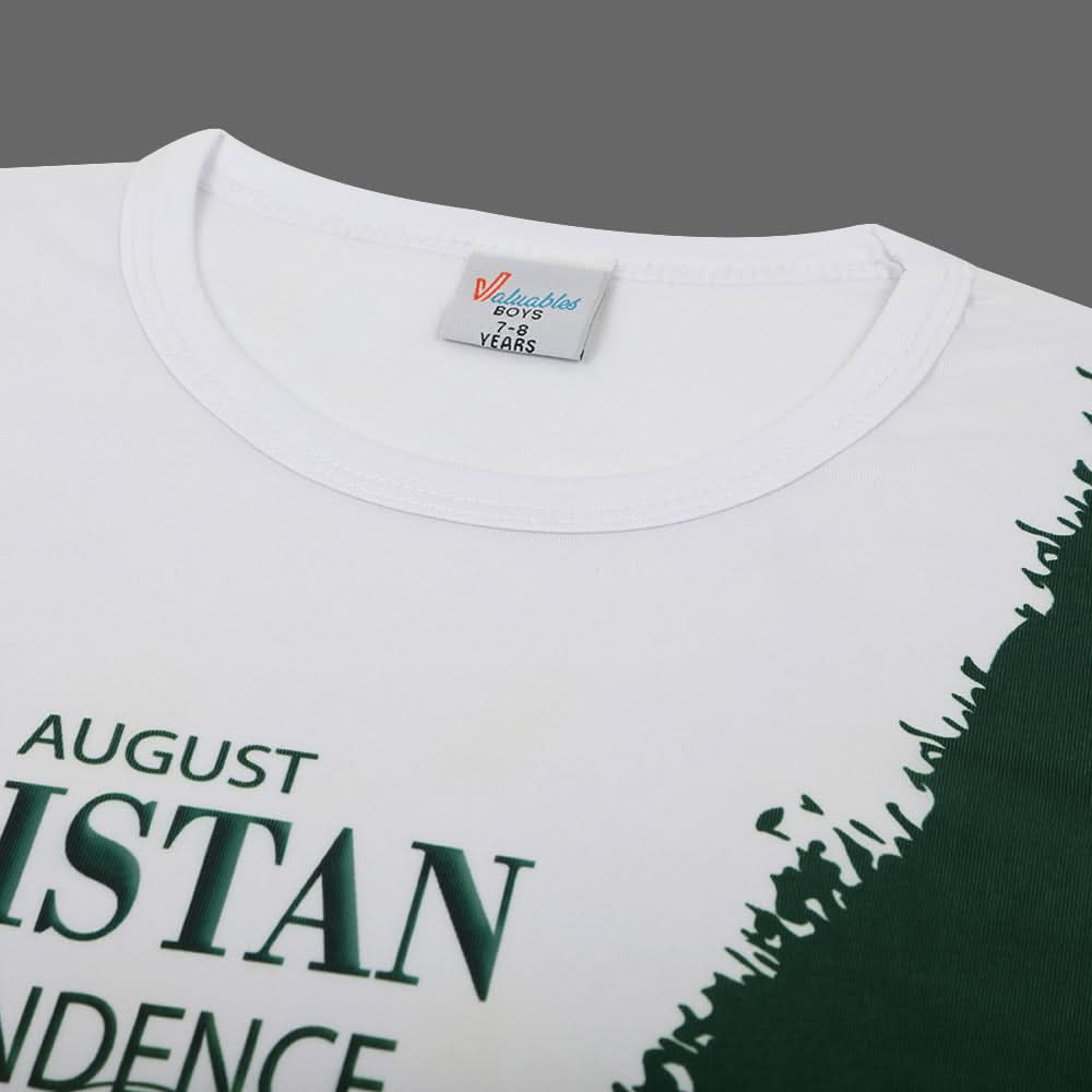 Boys Half Sleeves Azadi T-shirt - Green, Boys T-Shirts, Chase Value, Chase Value
