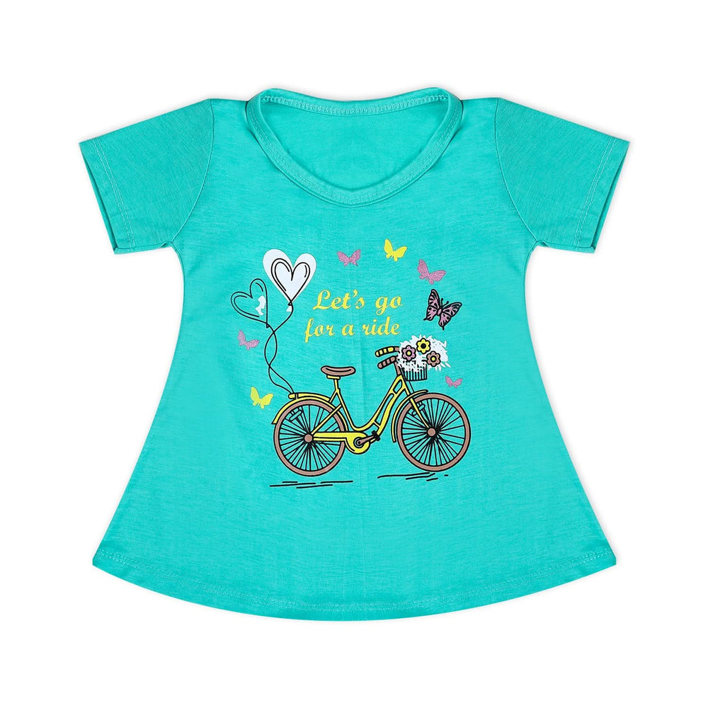 Valuable Girls Half Sleeves Suit - Cyan, Girls Suits, Chase Value, Chase Value