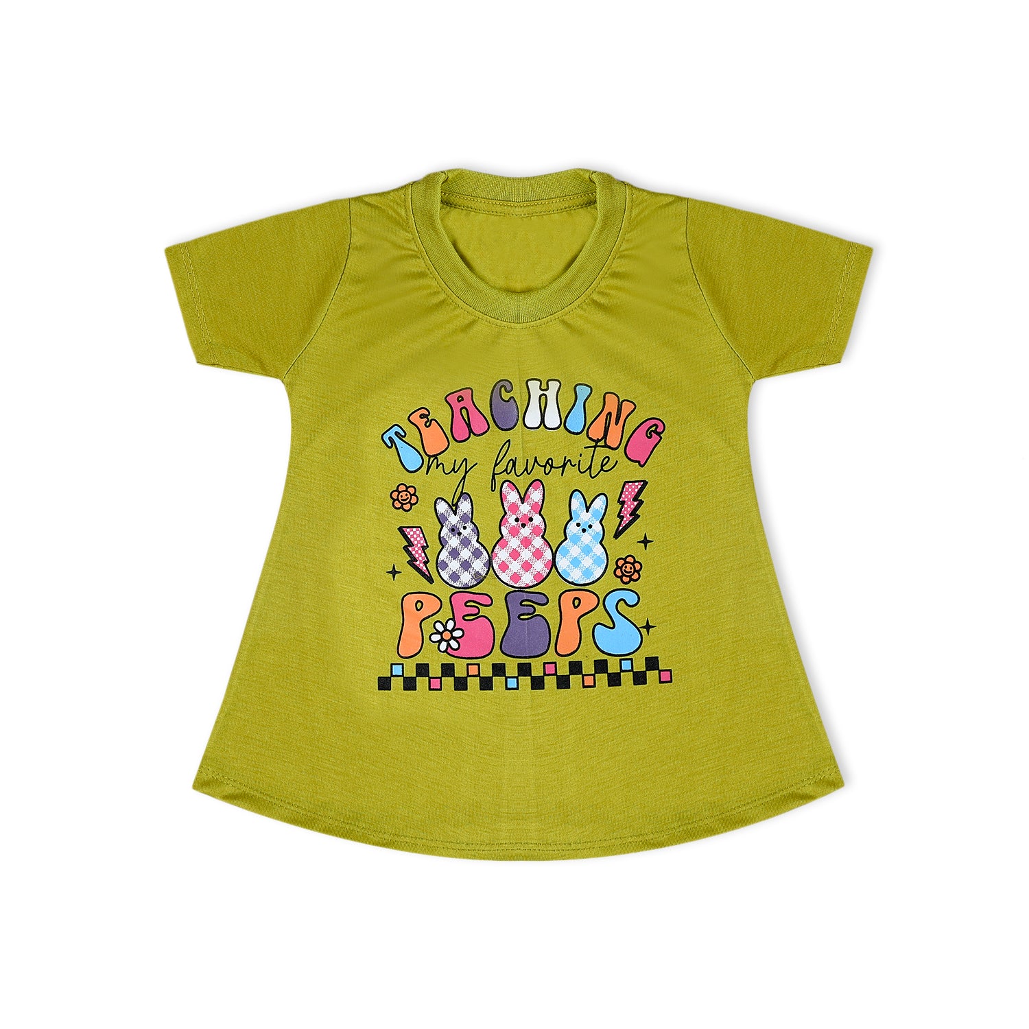 Valuable Girls Half Sleeves Suit - Olive Green, Girls Suits, Chase Value, Chase Value