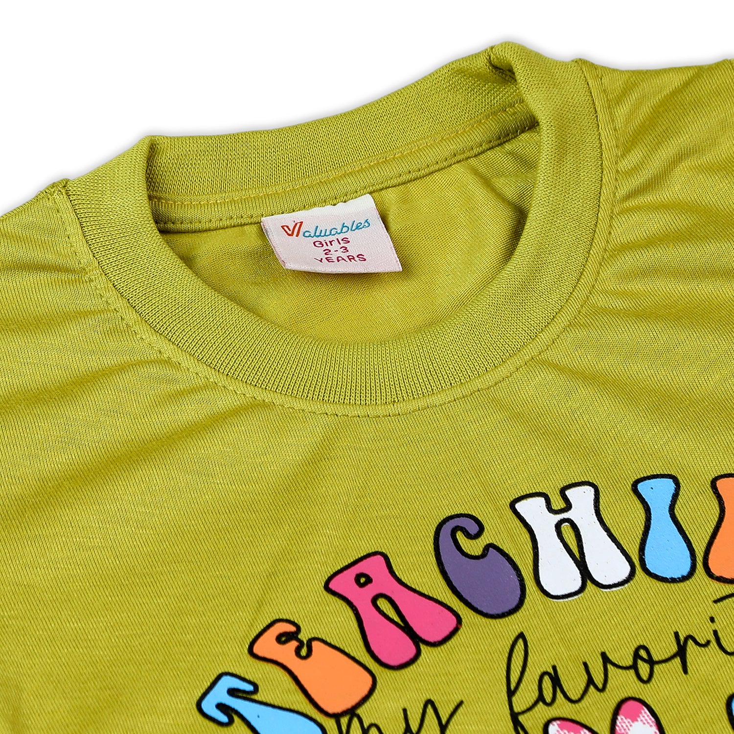 Valuable Girls Half Sleeves Suit - Olive Green, Girls Suits, Chase Value, Chase Value