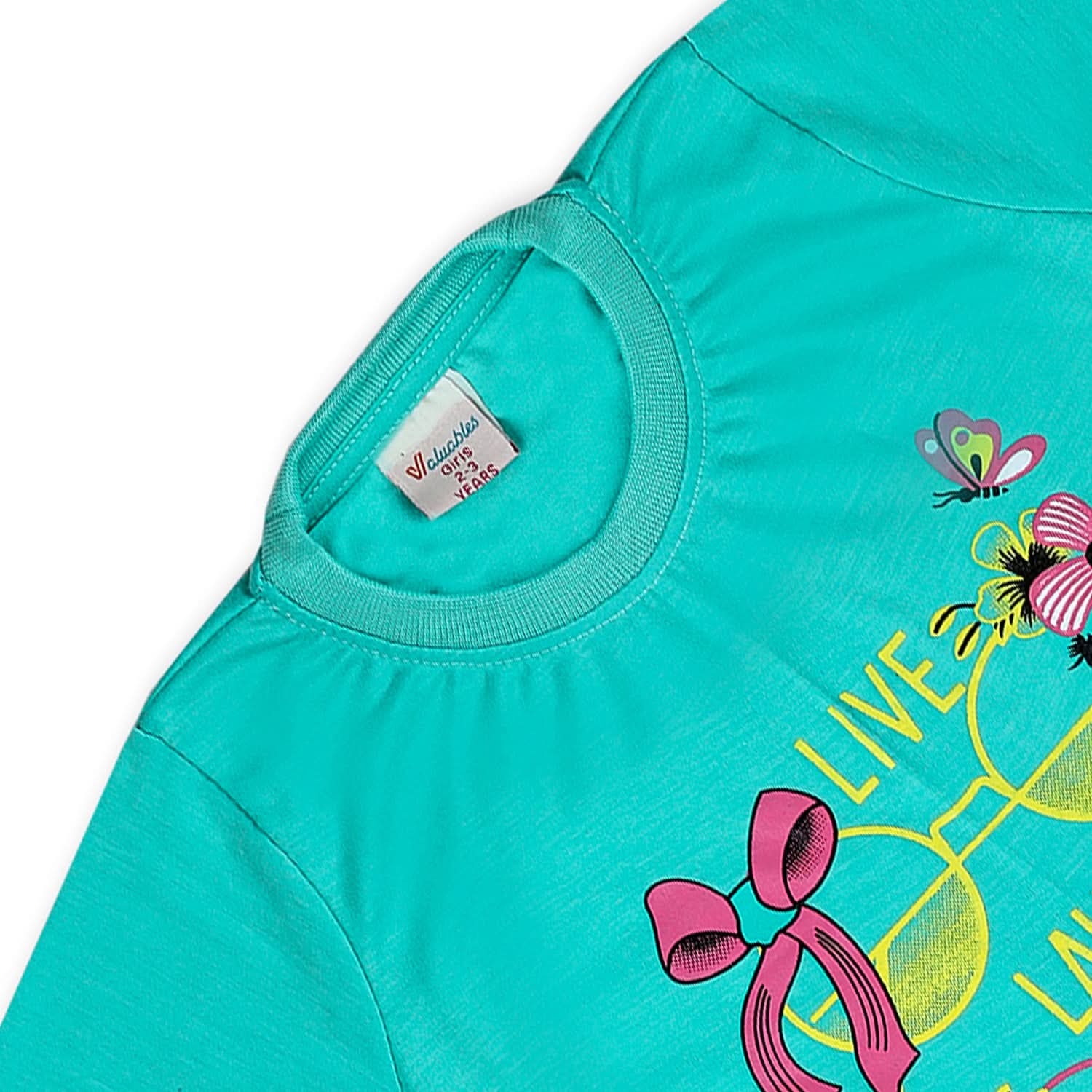 Valuable Girls Half Sleeves Suit - Cyan, Girls Suits, Chase Value, Chase Value