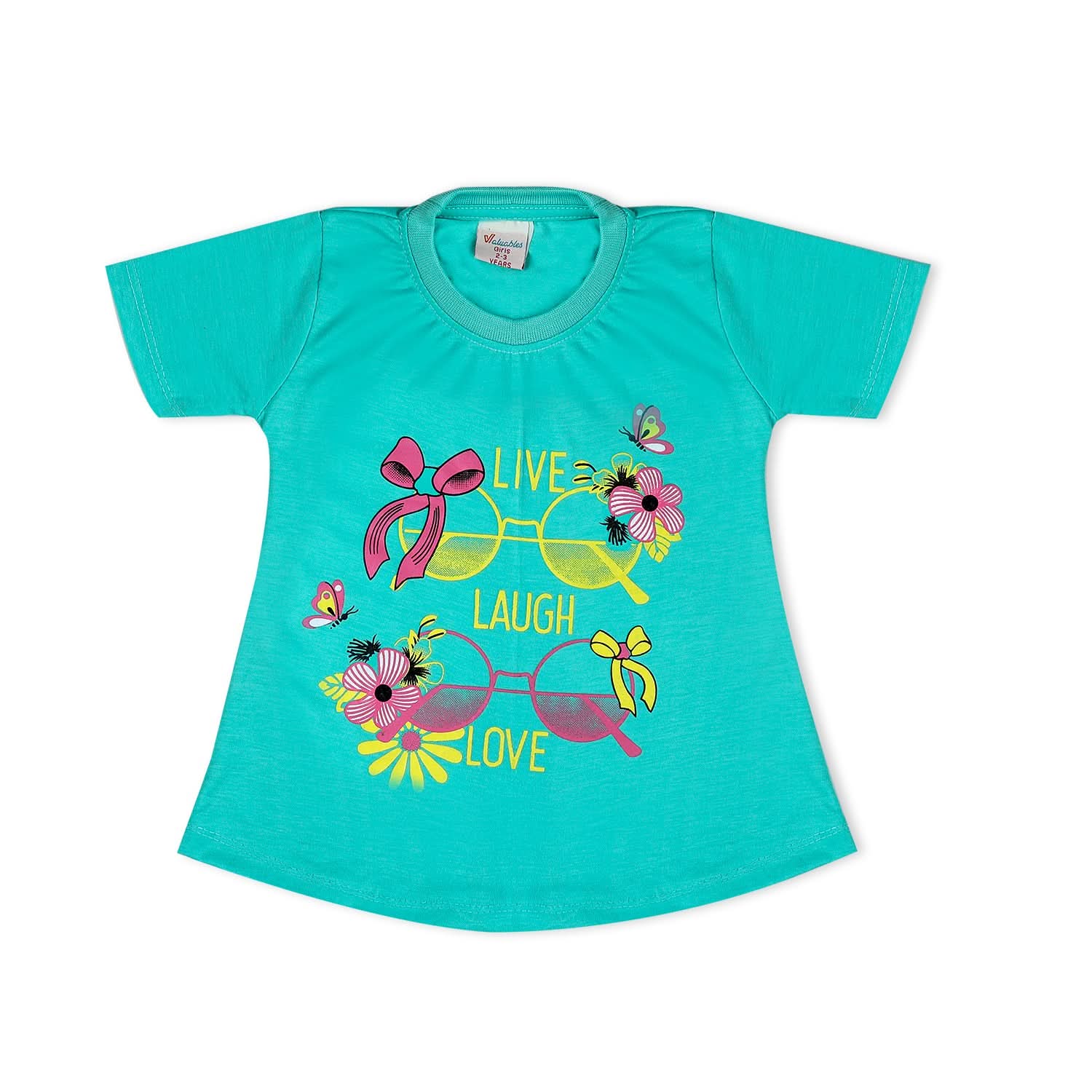 Valuable Girls Half Sleeves Suit - Cyan, Girls Suits, Chase Value, Chase Value