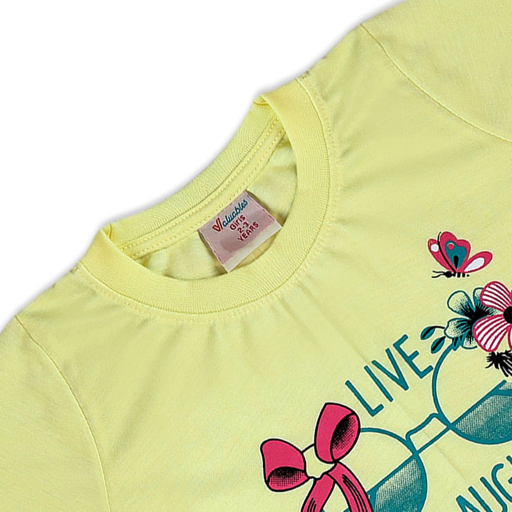 Valuable Girls Half Sleeves Suit - Yellow, Girls Suits, Chase Value, Chase Value