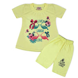Valuable Girls Half Sleeves Suit - Yellow, Girls Suits, Chase Value, Chase Value