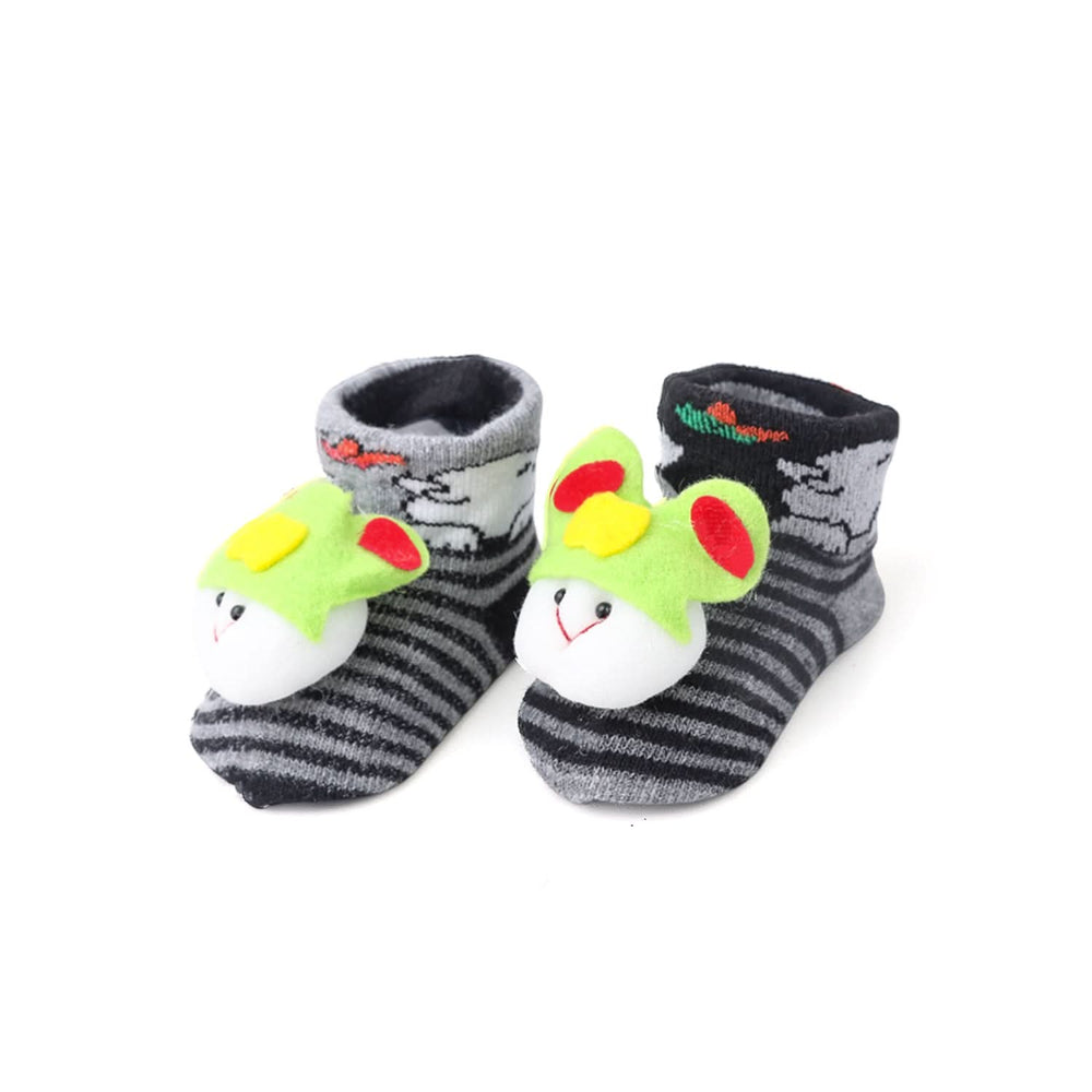 Baby Socks Booties Color Cartoon - Black, Newborn Caps, Shoes & Socks, Chase Value, Chase Value