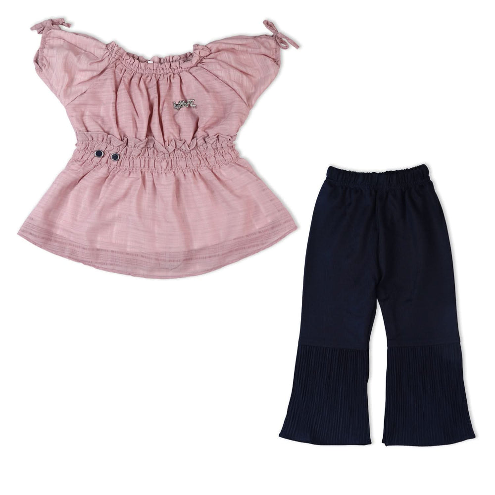 Girls Tight Half Sleeves Suit - Tea Pink, Girls Suits, Chase Value, Chase Value