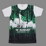 Valuable Girls Independence Day Half Sleeves T-Shirt - Green & White, Girls T-Shirts, Chase Value, Chase Value