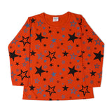 Girls Full Sleeves T-Shirt - Orange, Girls T-Shirts, Chase Value, Chase Value