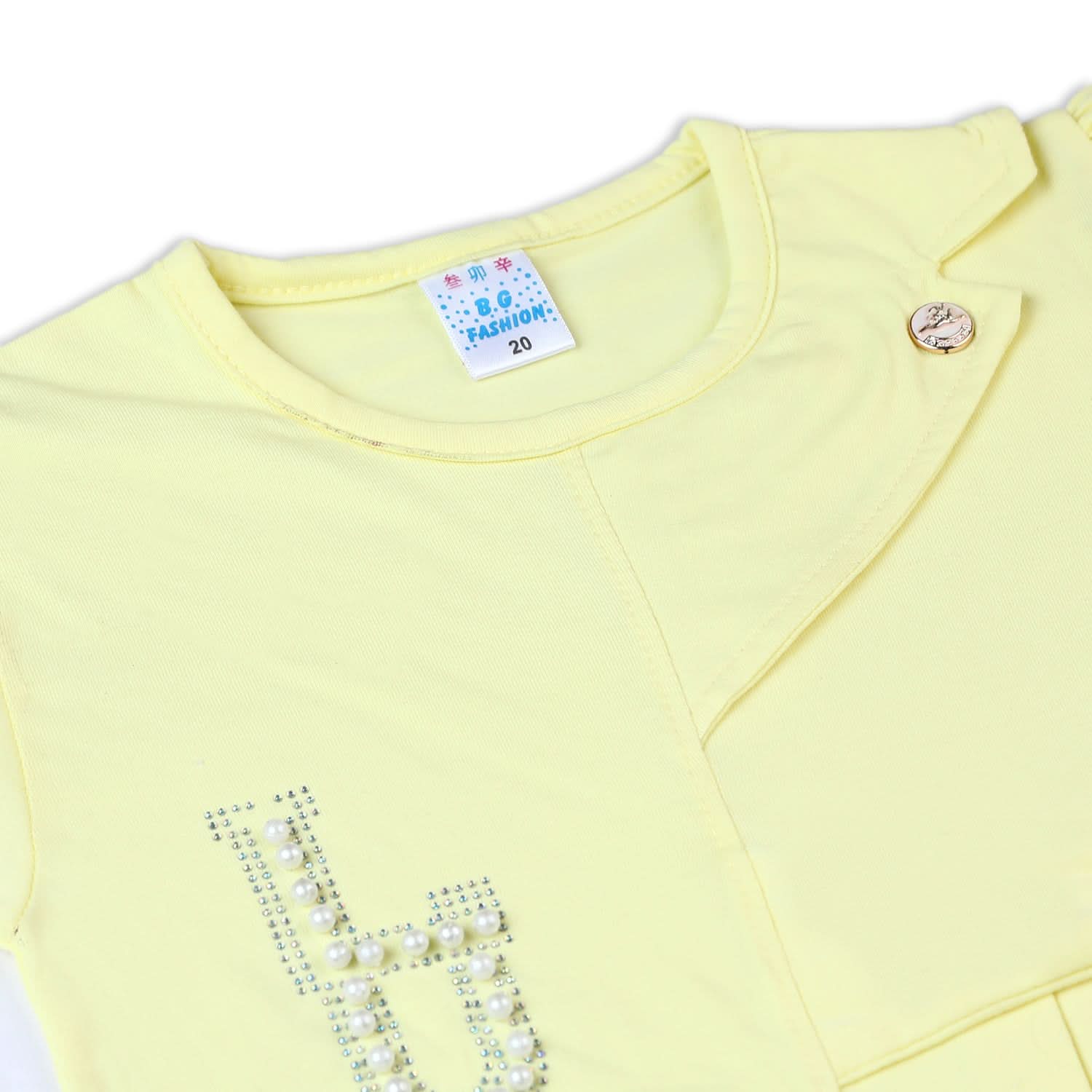 Girls Tight Half Sleeves Suit - Yellow, Girls Suits, Chase Value, Chase Value
