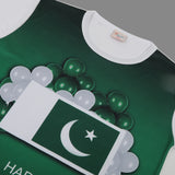 Valuable Girls Independence Day Half Sleeves T-Shirt - Green & White, Girls T-Shirts, Chase Value, Chase Value