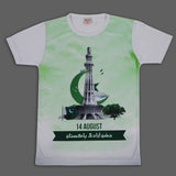 Valuable Girls Independence Day Half Sleeves T-Shirt - Green & White, Girls T-Shirts, Chase Value, Chase Value