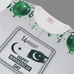 Valuable Girls Independence Day Half Sleeves T-Shirt - Green & White