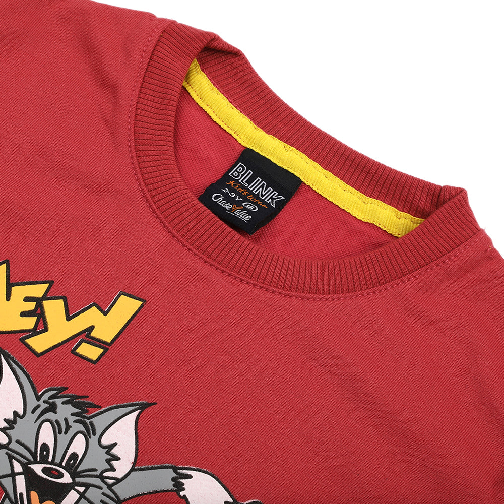 Boys Full Sleeves T-Shirt - Dark Pink, Boys T-Shirts, Chase Value, Chase Value