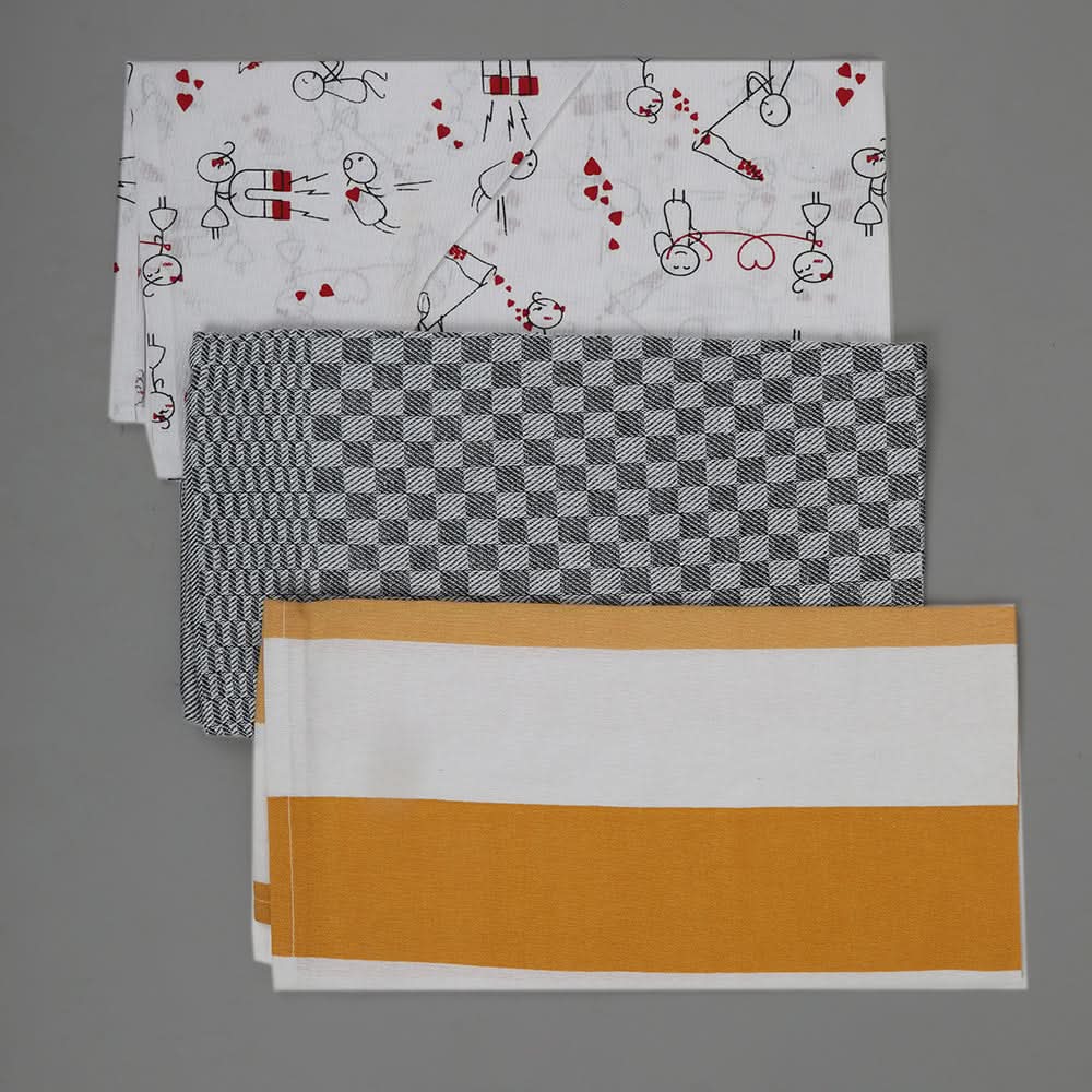 Kitchen Towel Pack of 3 - Multi, Kitchen Towels, Chase Value, Chase Value