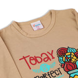 Girls Full Sleeves T-Shirt - Beige, Girls T-Shirts, Chase Value, Chase Value