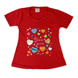 Valuable Girls Half Sleeves Suit - Red, Girls Suits, Chase Value, Chase Value
