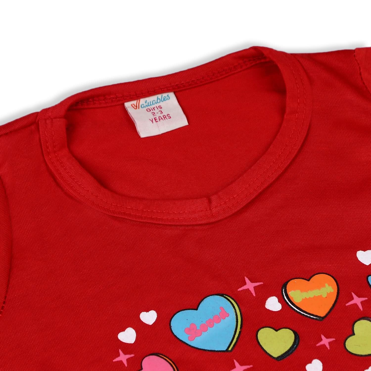 Valuable Girls Half Sleeves Suit - Red, Girls Suits, Chase Value, Chase Value