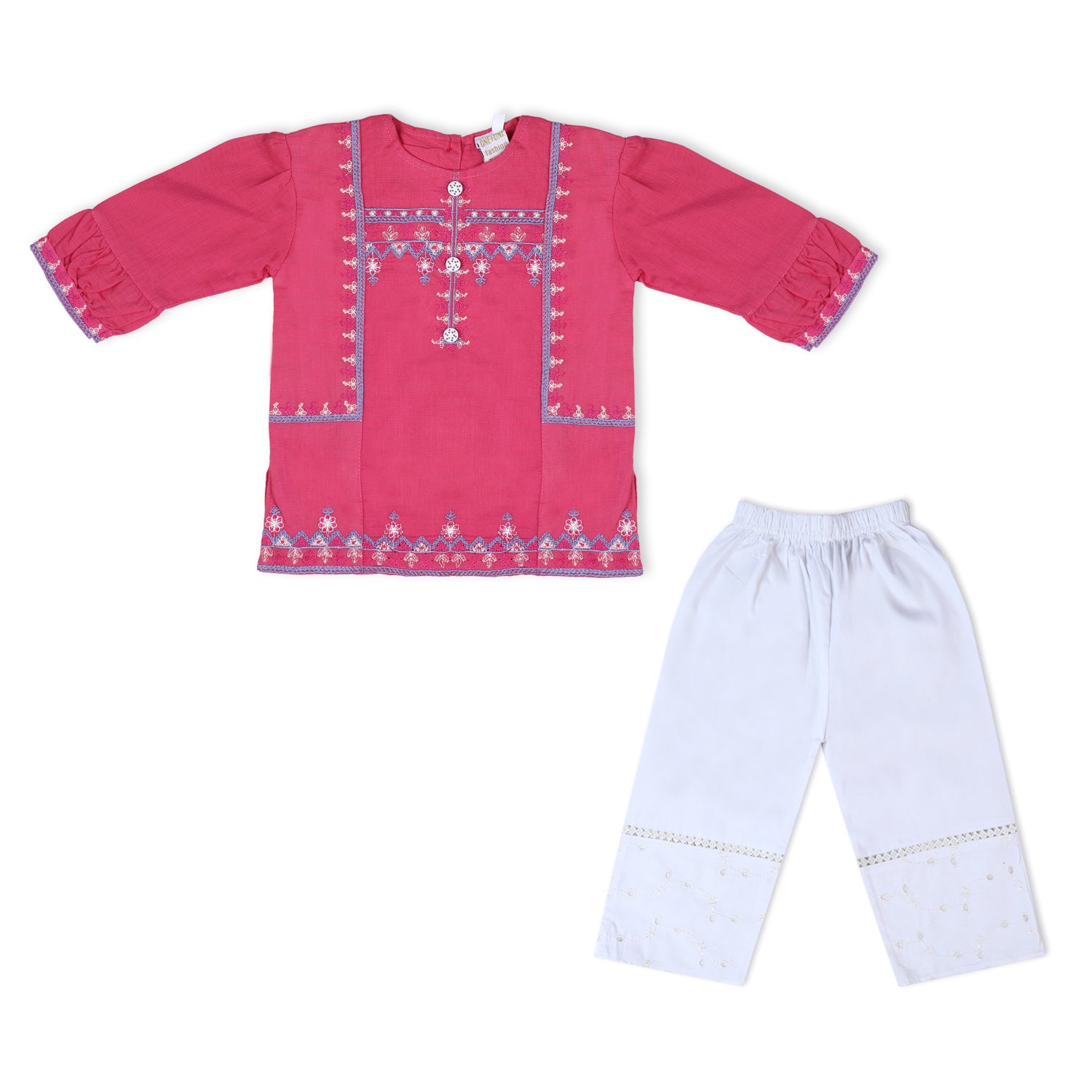 Girls Embroidered Shalwar Suit - Pink, Girls Shalwar Kameez, Chase Value, Chase Value
