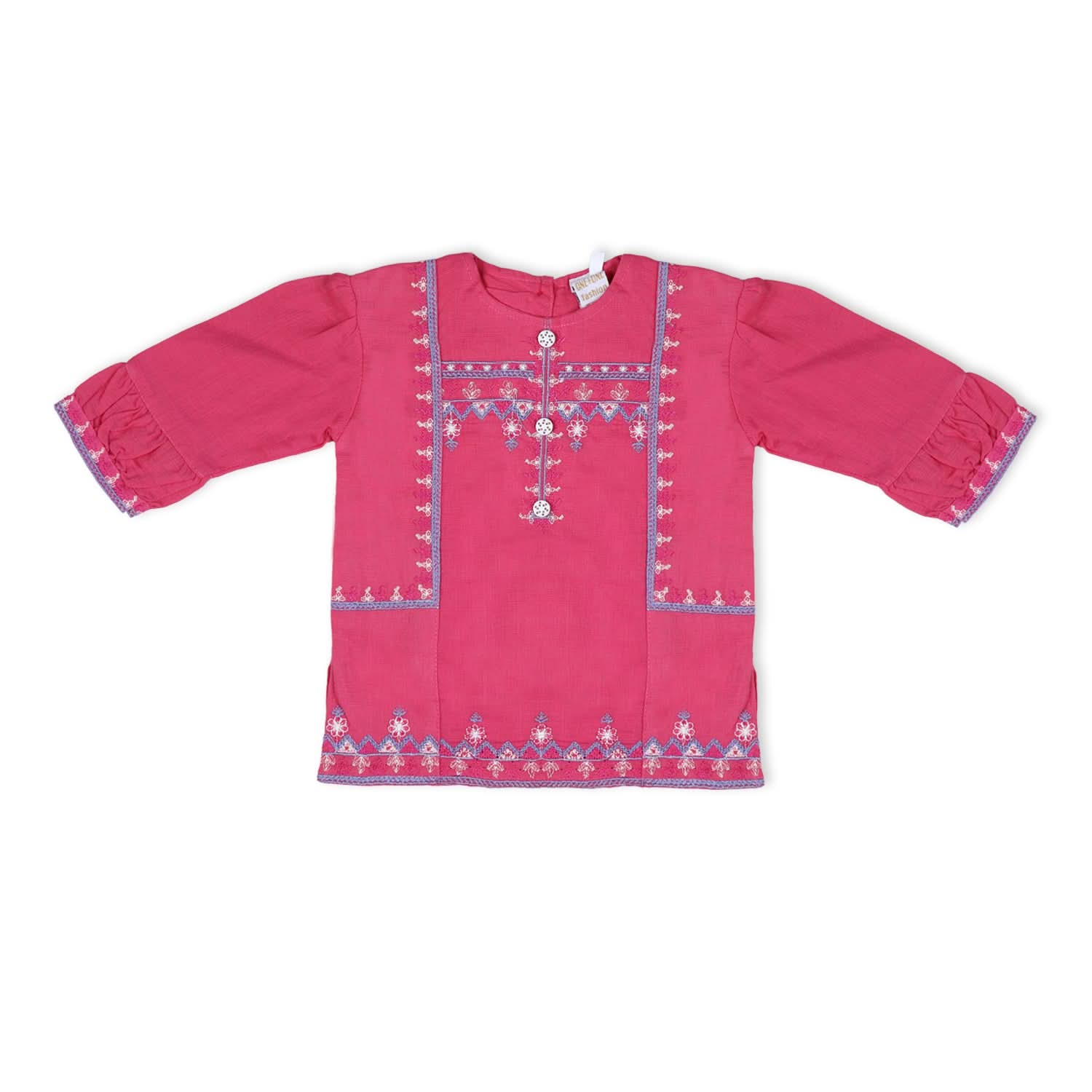 Girls Embroidered Shalwar Suit - Pink, Girls Shalwar Kameez, Chase Value, Chase Value