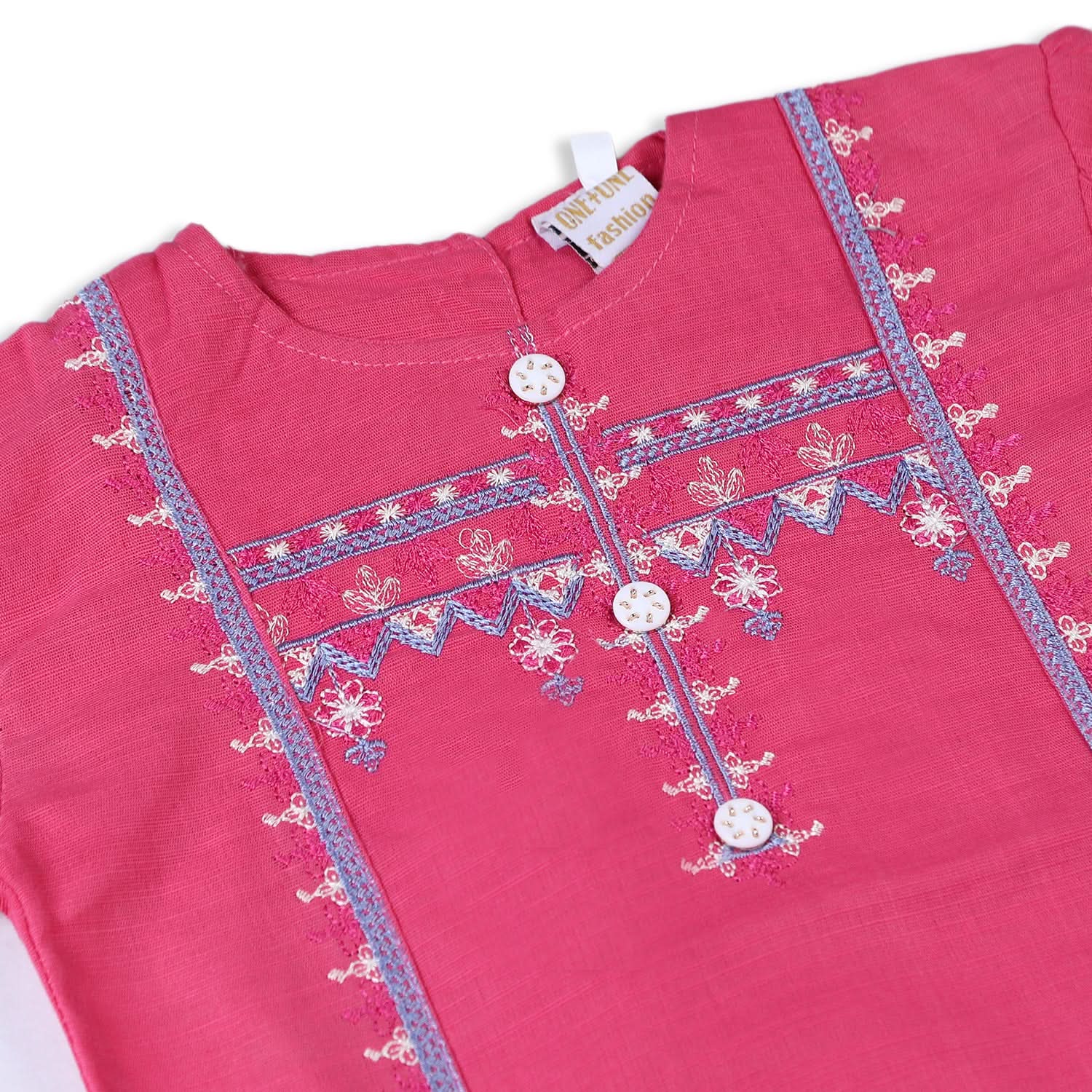 Girls Embroidered Shalwar Suit - Pink, Girls Shalwar Kameez, Chase Value, Chase Value