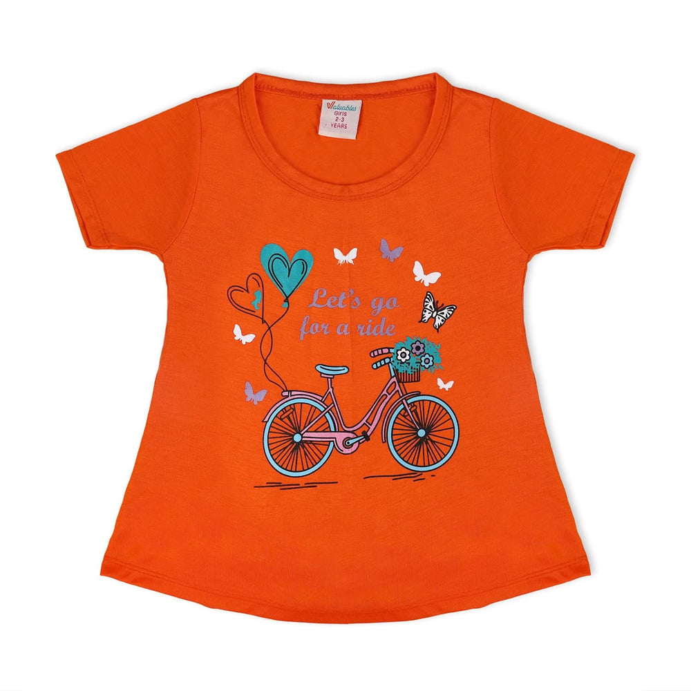 Valuable Girls Half Sleeves Suit - Orange, Girls Suits, Chase Value, Chase Value