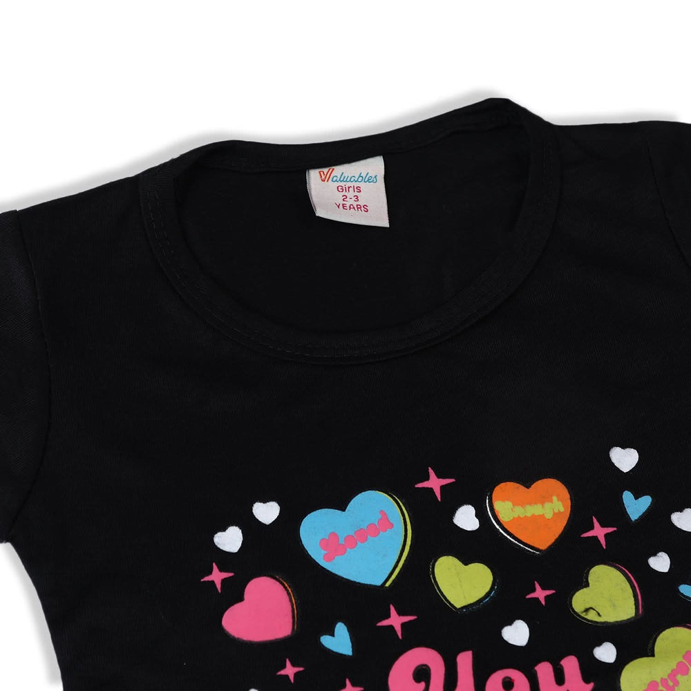 Valuable Girls Half Sleeves Suit - Black, Girls Suits, Chase Value, Chase Value