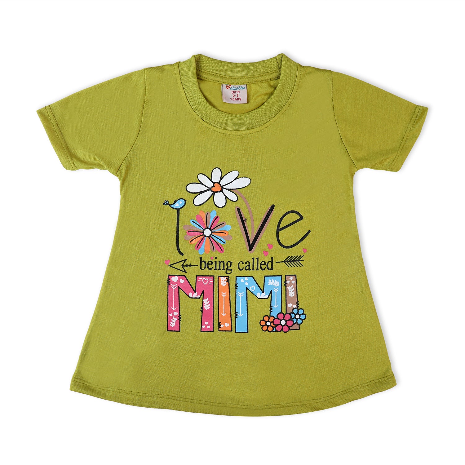 Valuable Girls Half Sleeves Suit - Olive Green, Girls Suits, Chase Value, Chase Value