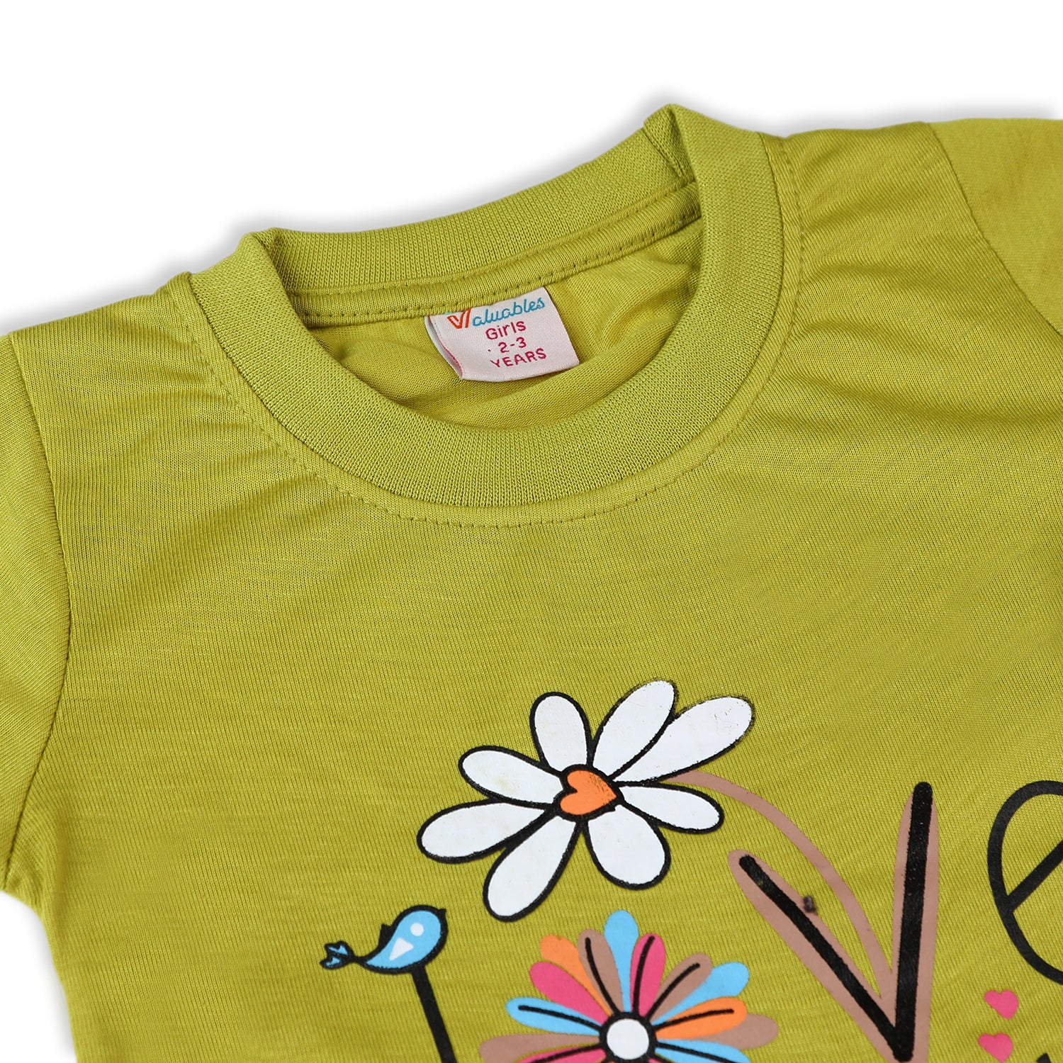 Valuable Girls Half Sleeves Suit - Olive Green, Girls Suits, Chase Value, Chase Value