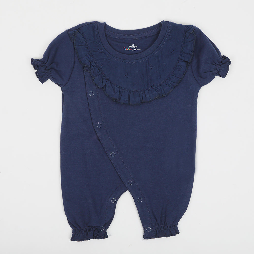Eminent Newborn Girls Half Sleeves Romper - Navy Blue, Newborn Girls Rompers, Eminent, Chase Value