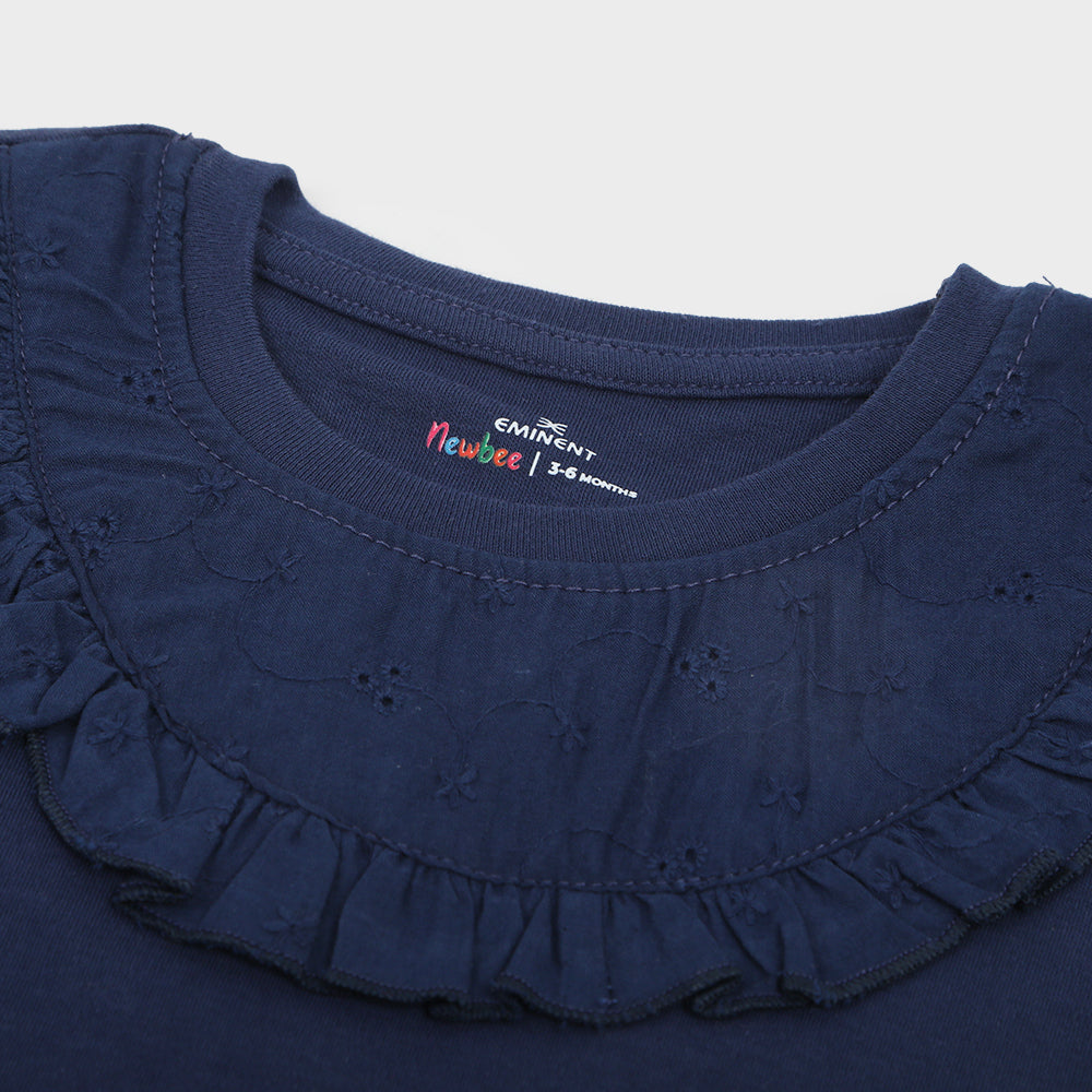 Eminent Newborn Girls Half Sleeves Romper - Navy Blue, Newborn Girls Rompers, Eminent, Chase Value