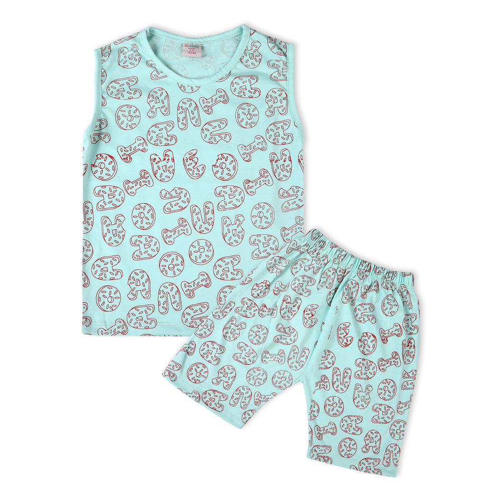 Valuable Girls Sando Suit - Cyan, Girls Suits, Chase Value, Chase Value