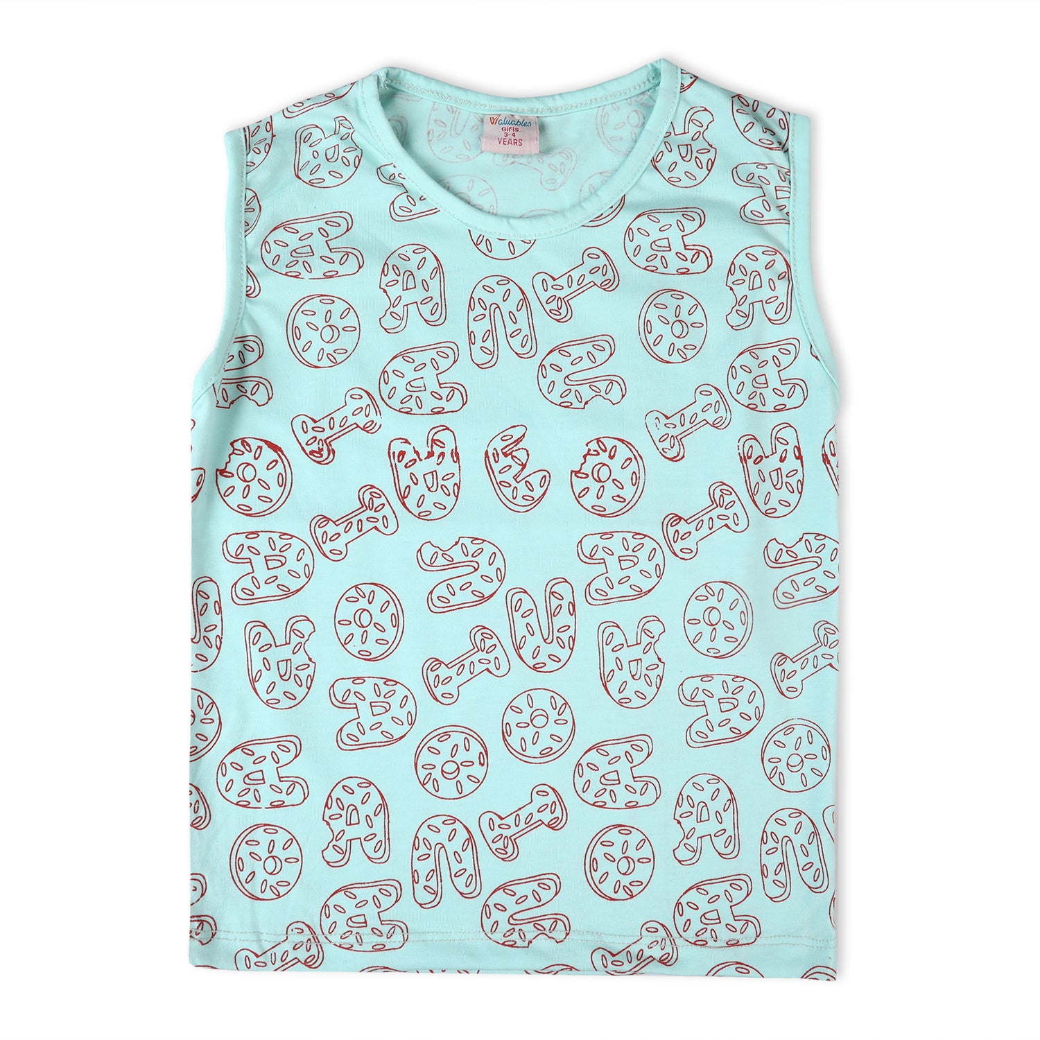 Valuable Girls Sando Suit - Cyan, Girls Suits, Chase Value, Chase Value