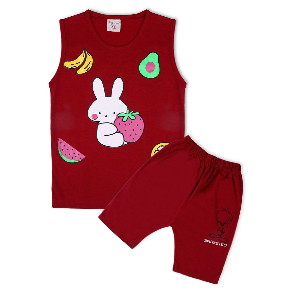 Valuable Girls Sando Suit - Maroon, Girls Suits, Chase Value, Chase Value