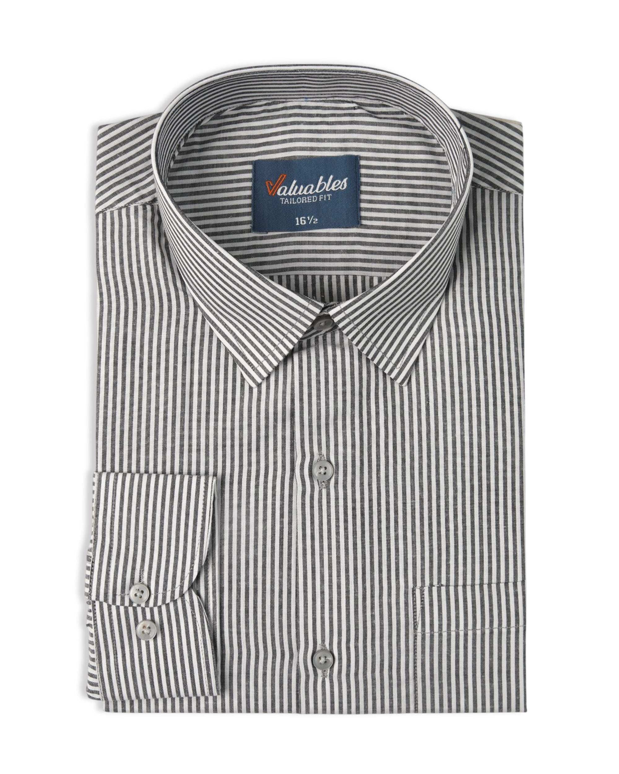 Valuables Men's Stripe Formal Shirt