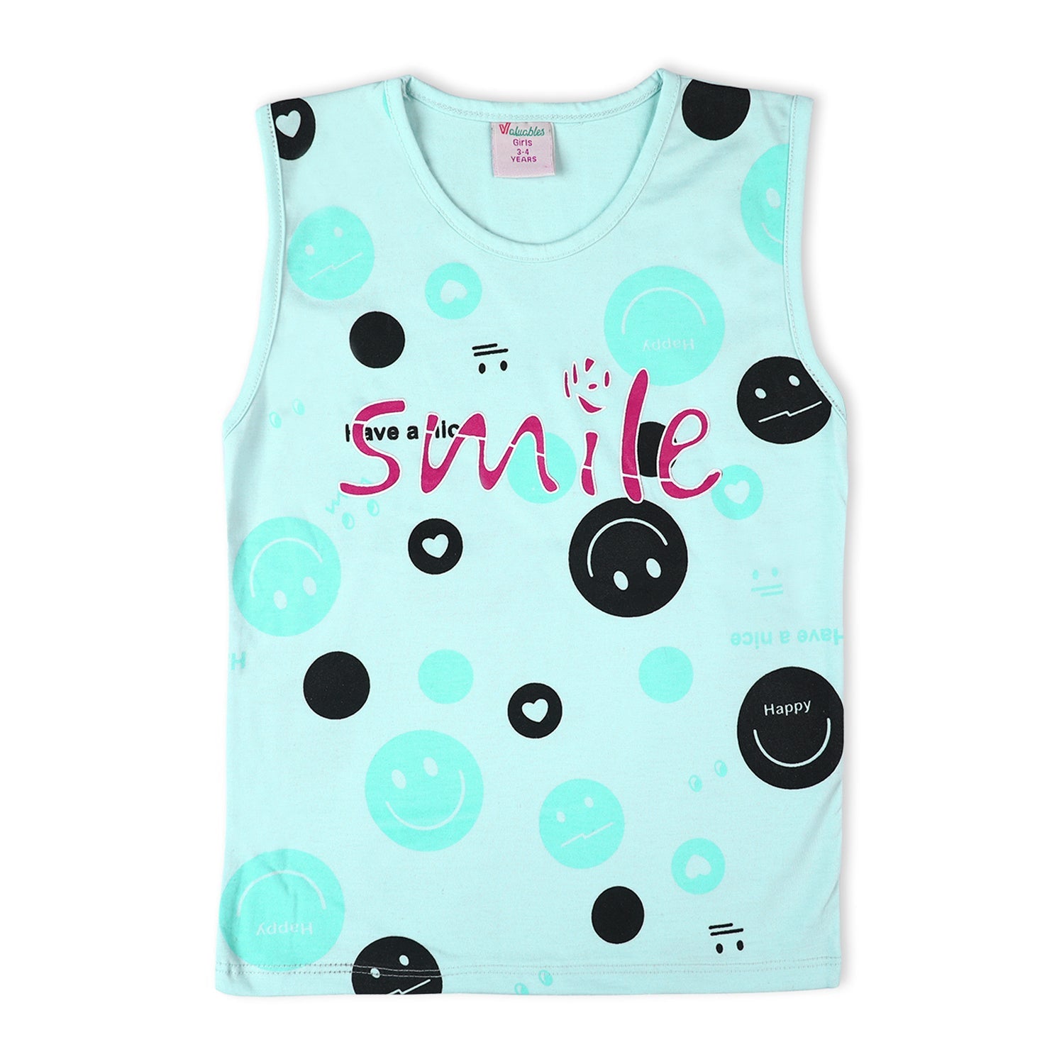 Valuable Girls Sando Suit - Cyan, Girls Suits, Chase Value, Chase Value