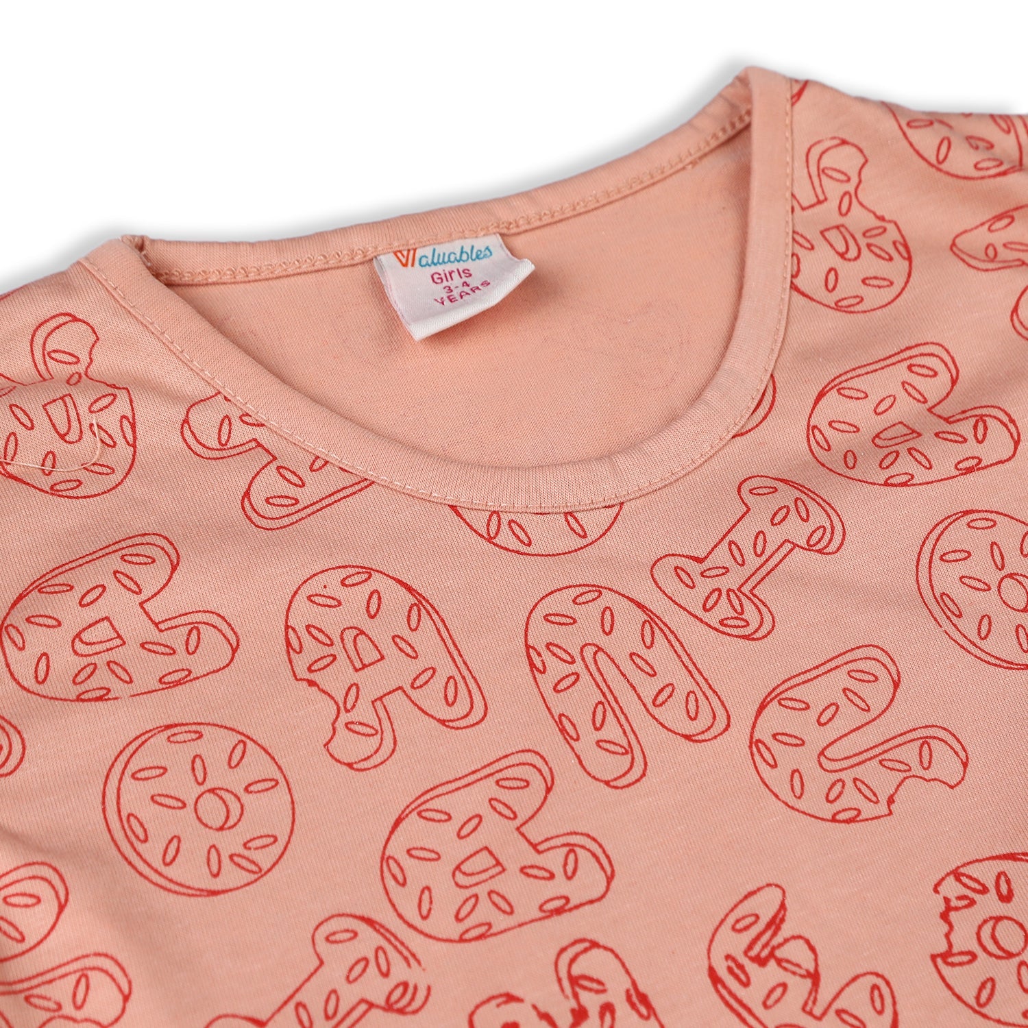 Valuable Girls Sando Suit - Peach, Girls Suits, Chase Value, Chase Value