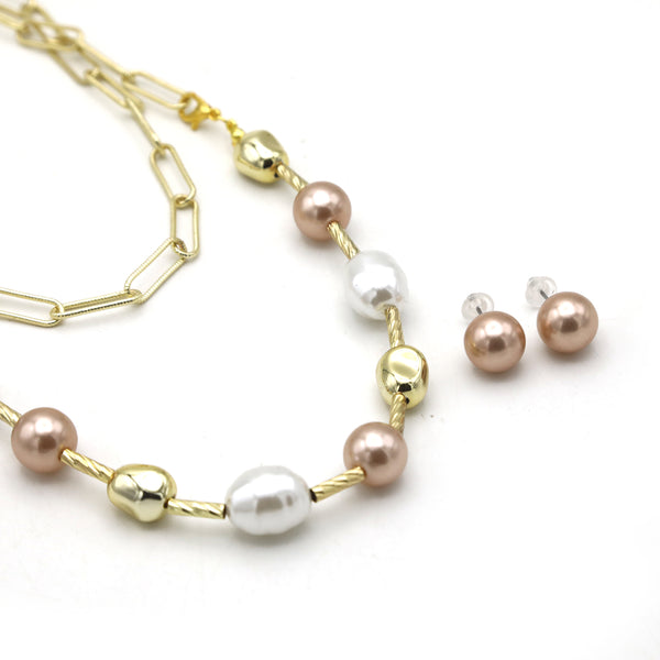 Women's Fancy Mala Set - Golden