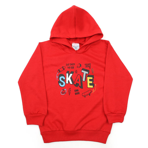 Boys Full Sleeves Hoodie T-Shirt - Red