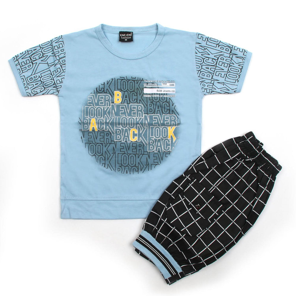 Boys Half Sleeves Short Suit - Blue, Boys Sets & Suits, Chase Value, Chase Value