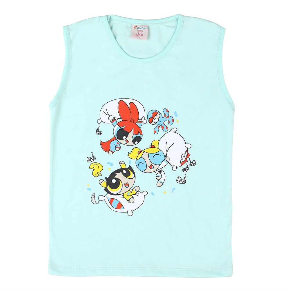 Valuable Girls Sando Suit - Cyan, Girls Suits, Chase Value, Chase Value