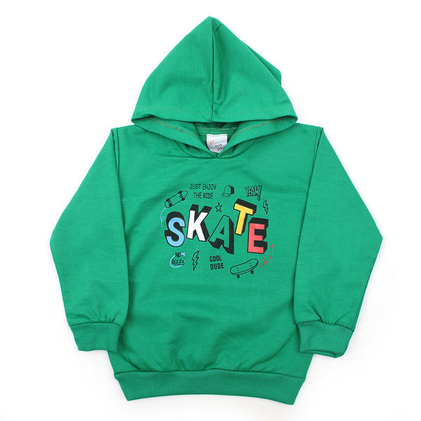 Boys Full Sleeves Hoodie T-Shirt - Green