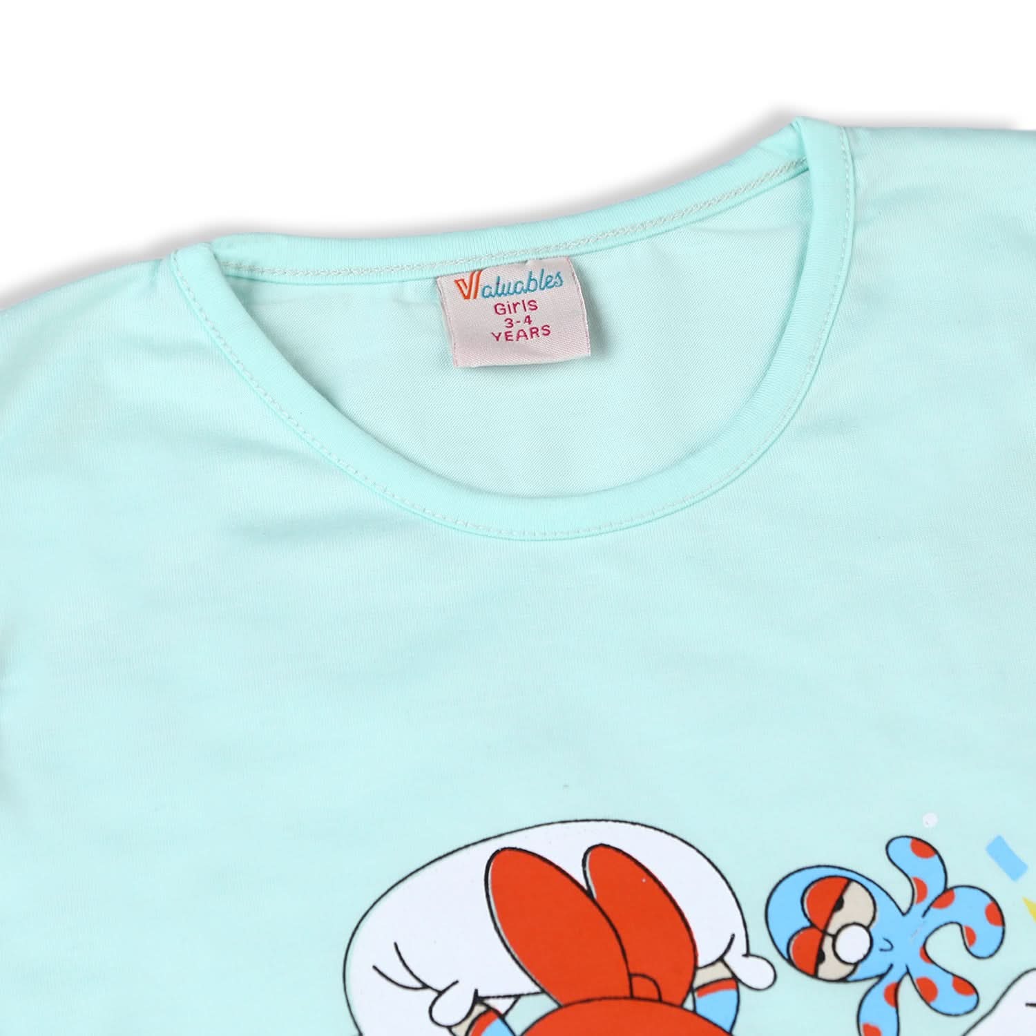 Valuable Girls Sando Suit - Cyan, Girls Suits, Chase Value, Chase Value