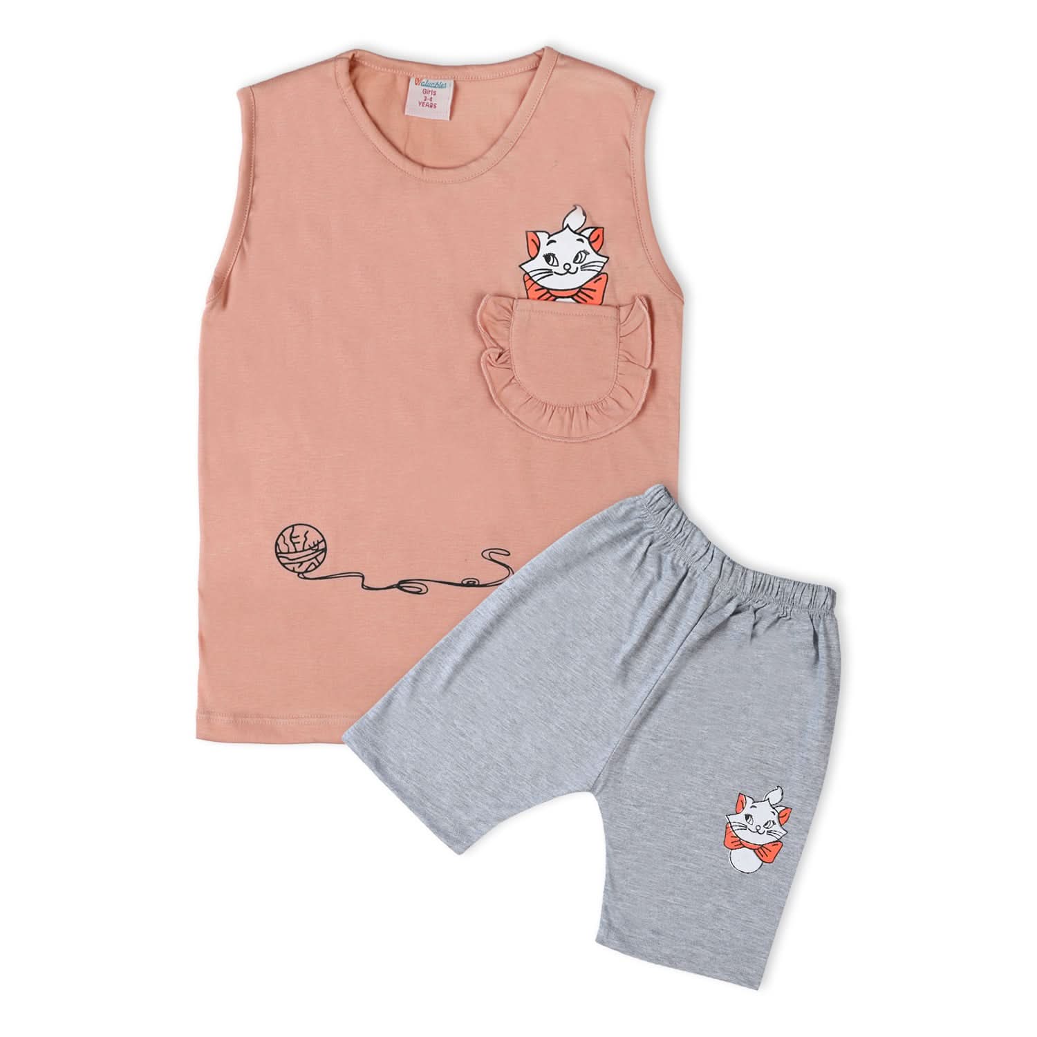 Valuable Girls Sando Suit - Peach, Girls Suits, Chase Value, Chase Value
