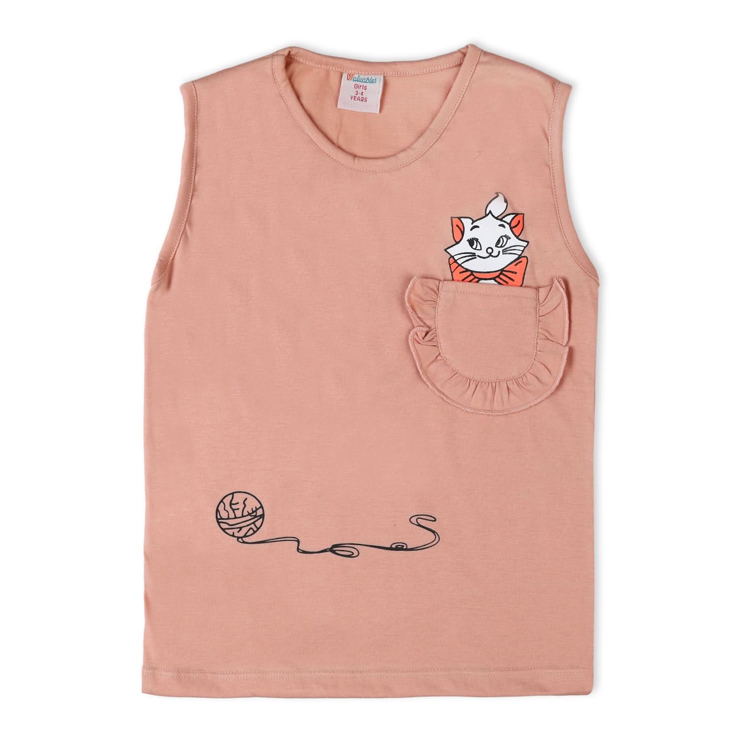 Valuable Girls Sando Suit - Peach, Girls Suits, Chase Value, Chase Value