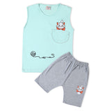Valuable Girls Sando Suit - Cyan, Girls Suits, Chase Value, Chase Value