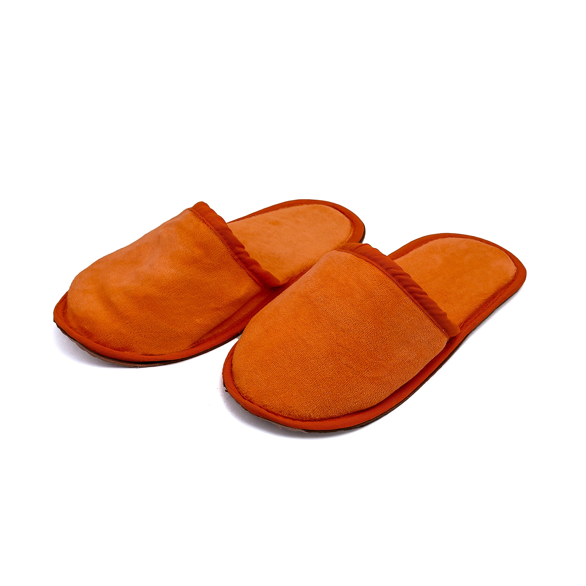 Velour Bedroom Slippers - Orange, Women Slippers, Chase Value, Chase Value