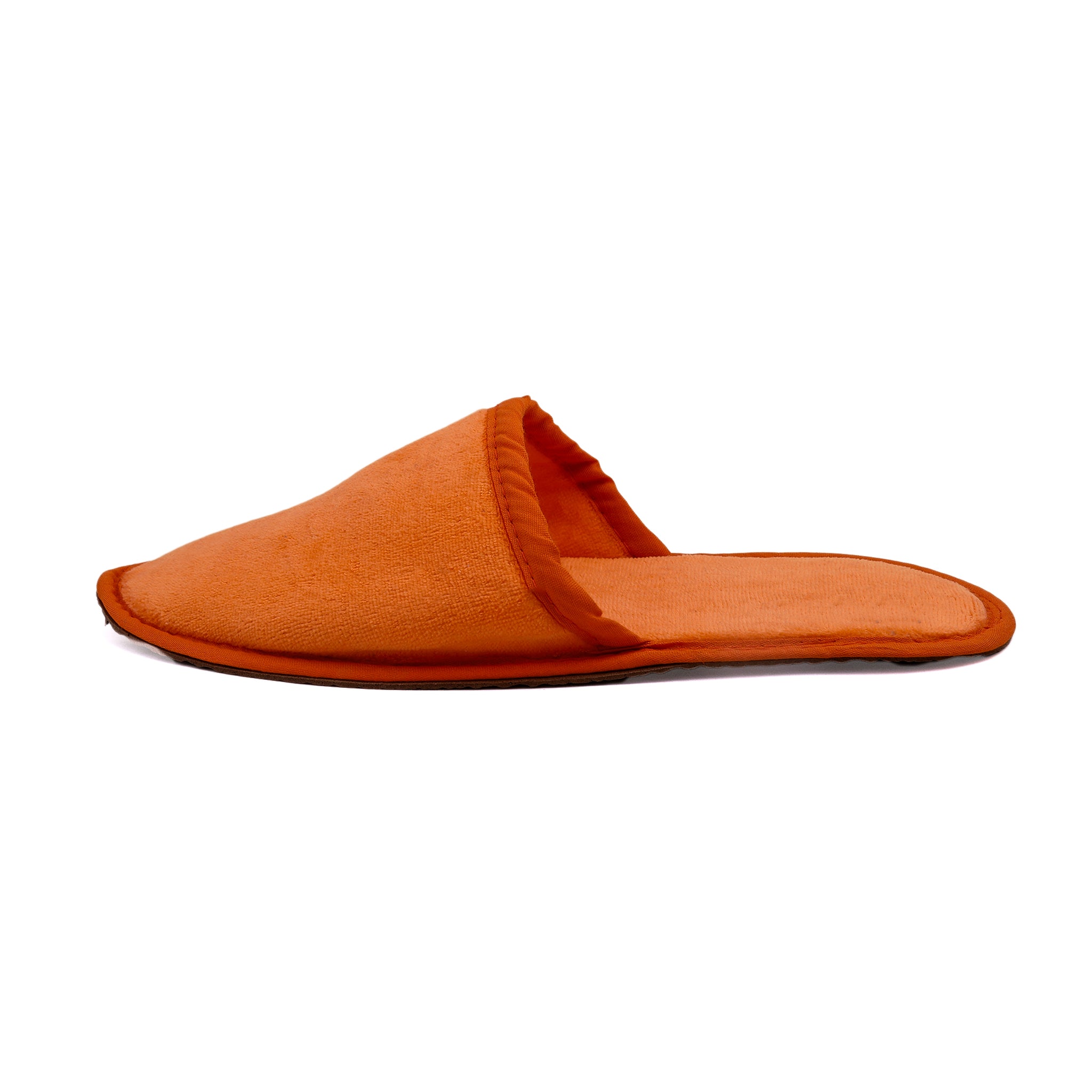 Velour Bedroom Slippers - Orange, Women Slippers, Chase Value, Chase Value