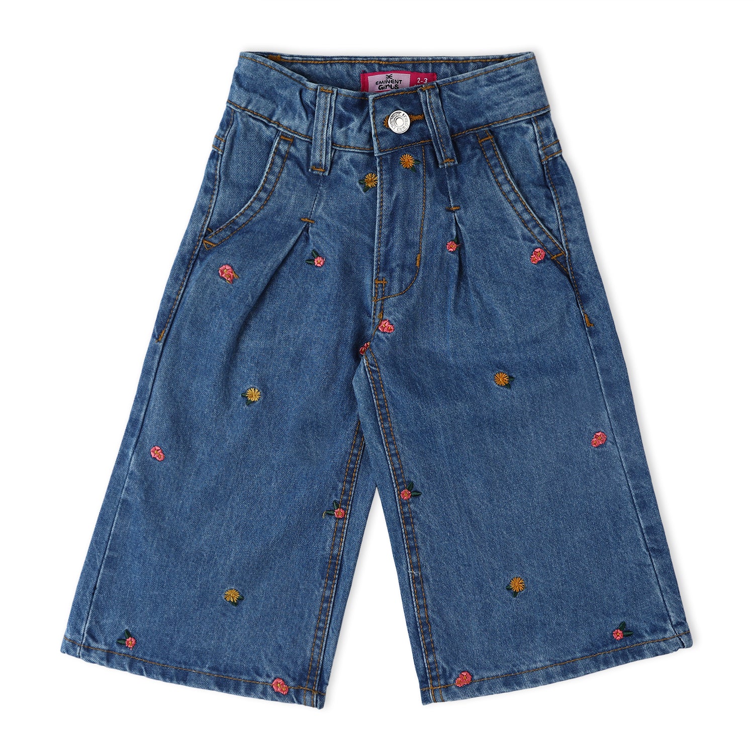 Eminent Girls Wider Leg Denim Pant - Mid Blue, Girls Pants & Capri, Eminent, Chase Value